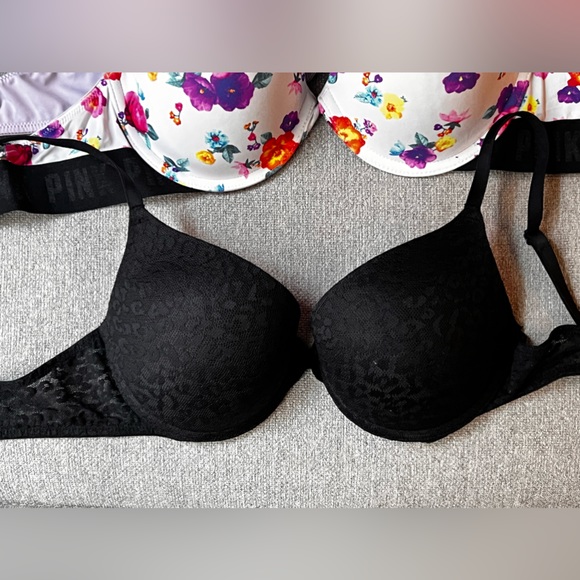 5 Pink Bras - some push up/ some t-shirt style - Picture 2 of 11